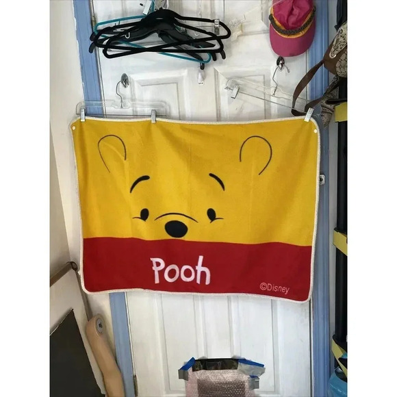 Vintage Winnie The Pooh Baby Flannel Blanket Towel/ Bedding Disney 36x26 - Picture 7 of 8
